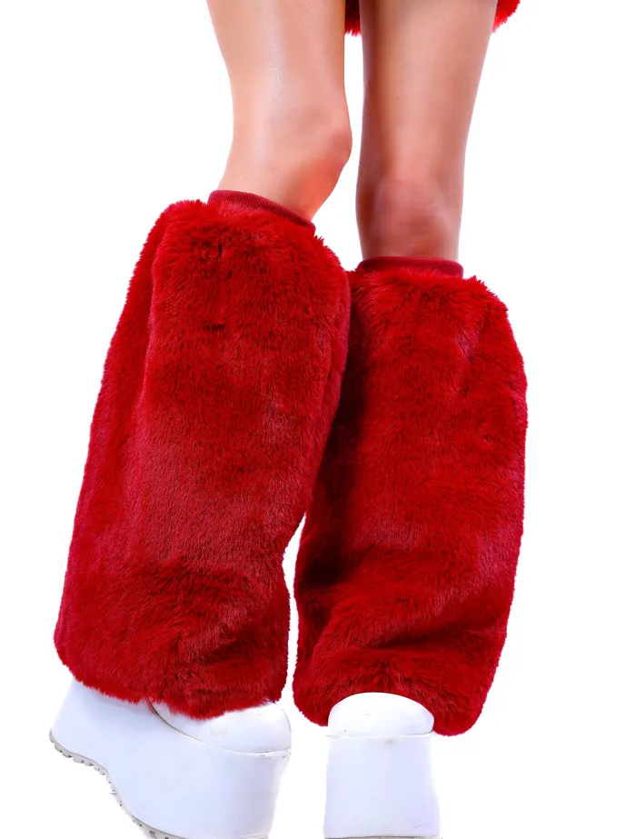 Earrings THE LUMI SHOP Scarlet Fuzzy Leg Warmers