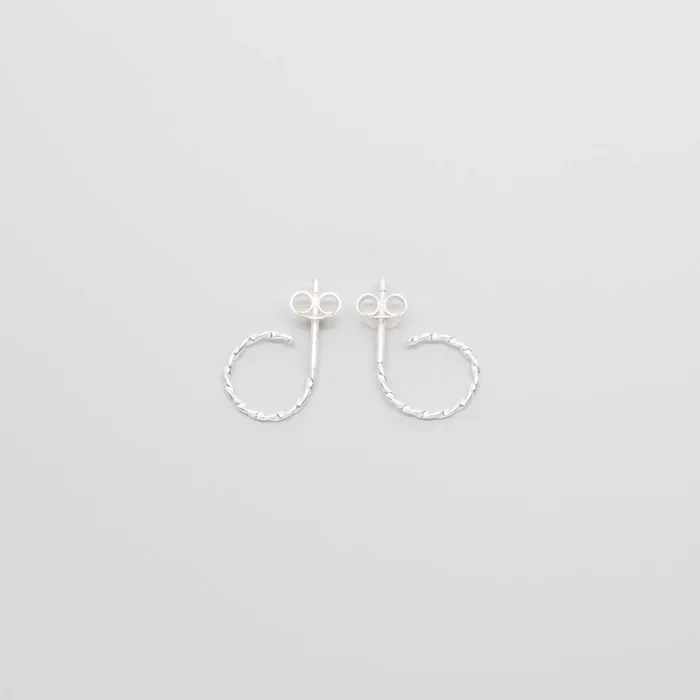 Earrings tiny twisted hoop set fejn jewelry