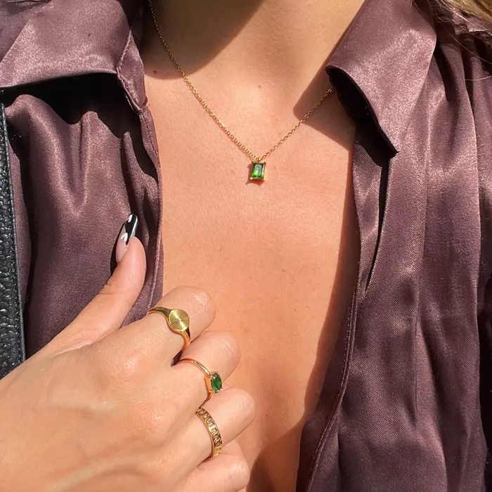 Ellie Vail Necklaces Bethany Baguette Necklace