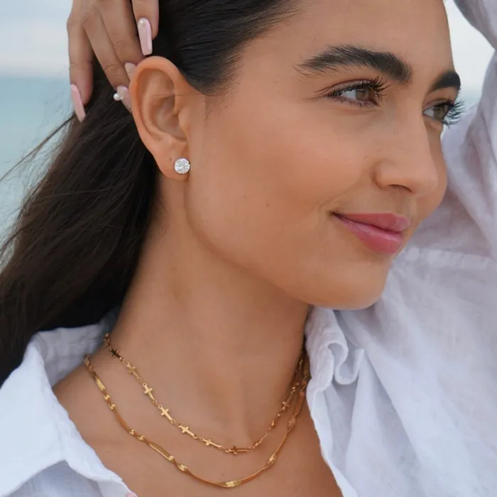 Ellie Vail Necklaces Kennedy Cross Chain Necklace