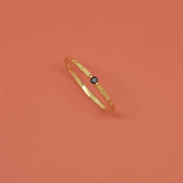 fejn ML hammered black ring Rings