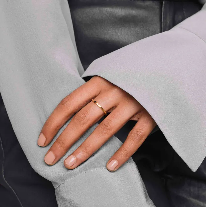 fejn ML hammered black ring Rings
