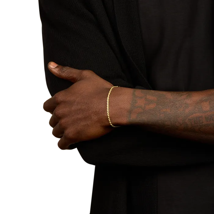Florence Rope Bracelet Gold Vermeil 23mm Bracelets