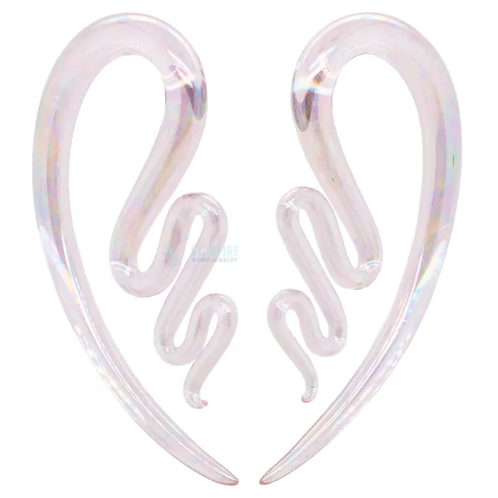 Glass River Talons Oil Slick Rose Water Glassheart Glass Heart Studio Rings
