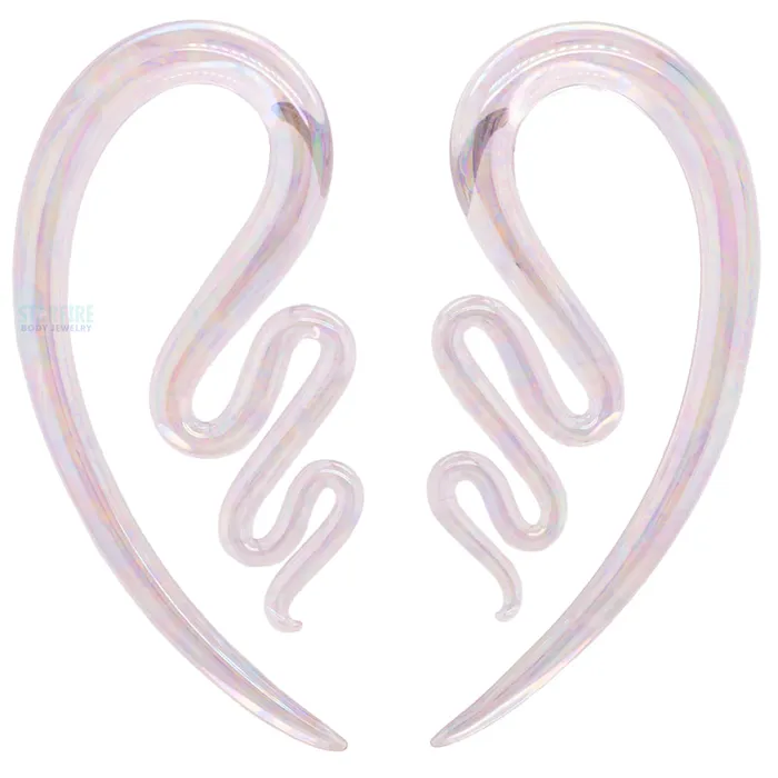 Glass River Talons Oil Slick Rose Water Glassheart Glass Heart Studio Rings