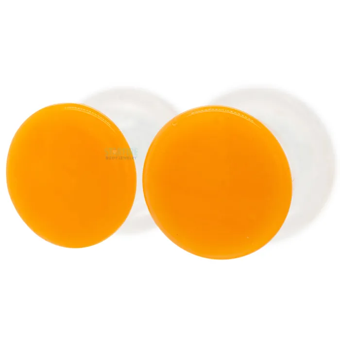 Glasswear Studios Glass Colorfront Plugs Pumpkin Premium Color Necklaces