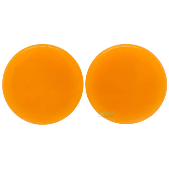 Glasswear Studios Glass Colorfront Plugs Pumpkin Premium Color Necklaces