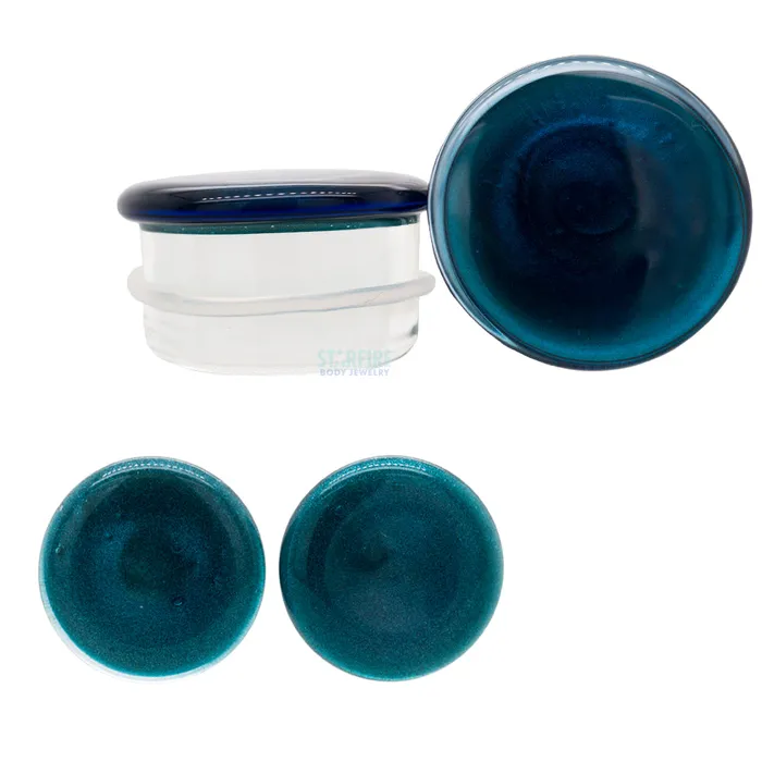 Glasswear Studios Necklaces Glass Colorfront Plugs Sapphire Premium Color