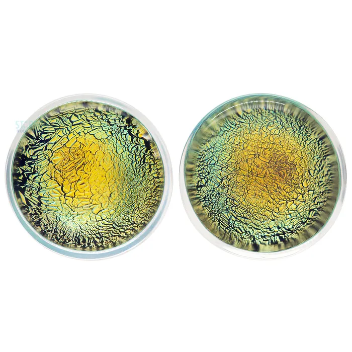 Gorilla Glass PreStyled Sets Dichroic Glass Plugs Gold