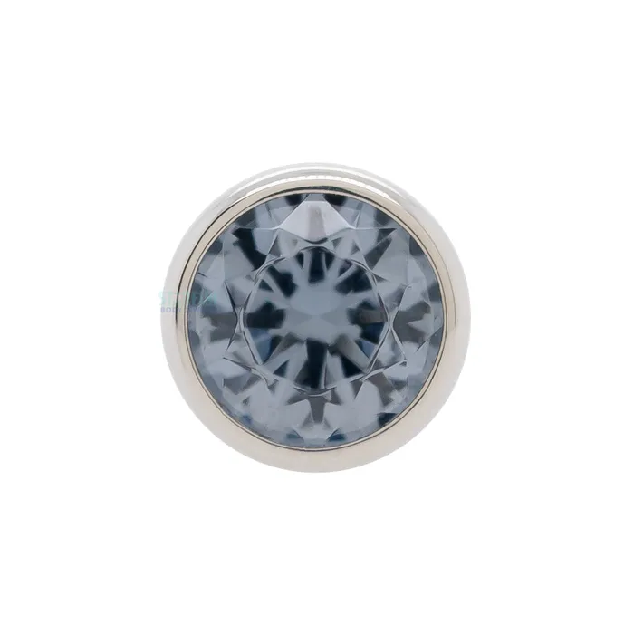 Industrial Strength IS Earrings 2mm BezelSet Faceted Gem Threaded End