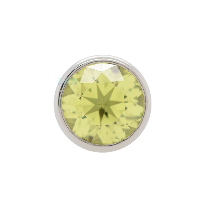 Industrial Strength IS Earrings 2mm BezelSet Faceted Gem Threaded End