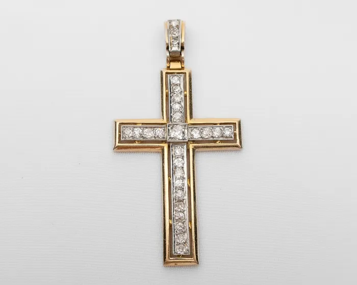 Isadoras A Necklaces Art Deco Diamond Cross