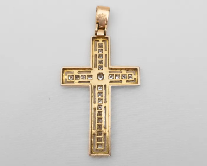 Isadoras A Necklaces Art Deco Diamond Cross
