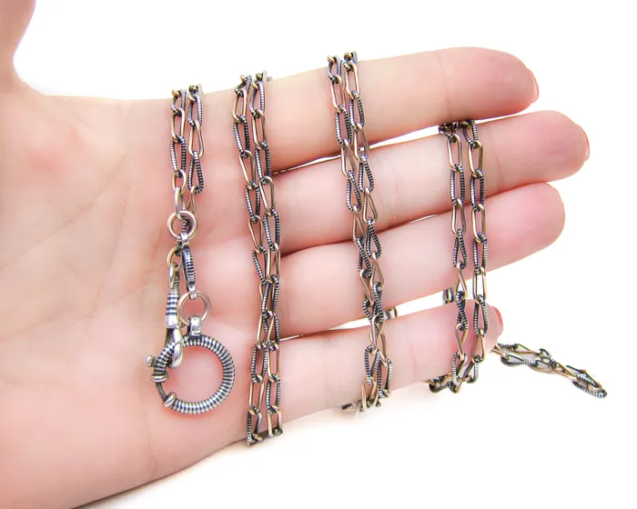 Isadoras LD Necklaces Long Victorian Niello Chain Isadoras LD Necklaces Long Victorian Niello Chain