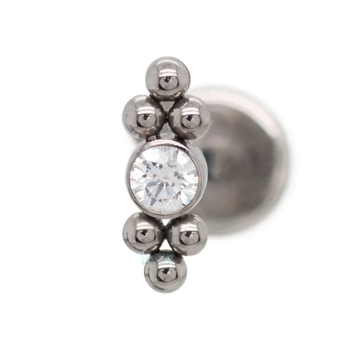 LeRoi 11HT6A Haute Couture 2mm Faceted Gem Bezel on Flatback Earrings