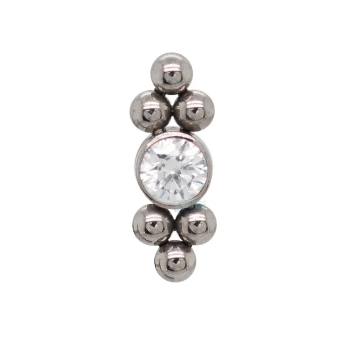 LeRoi 11HT6A Haute Couture 2mm Faceted Gem Bezel on Flatback Earrings
