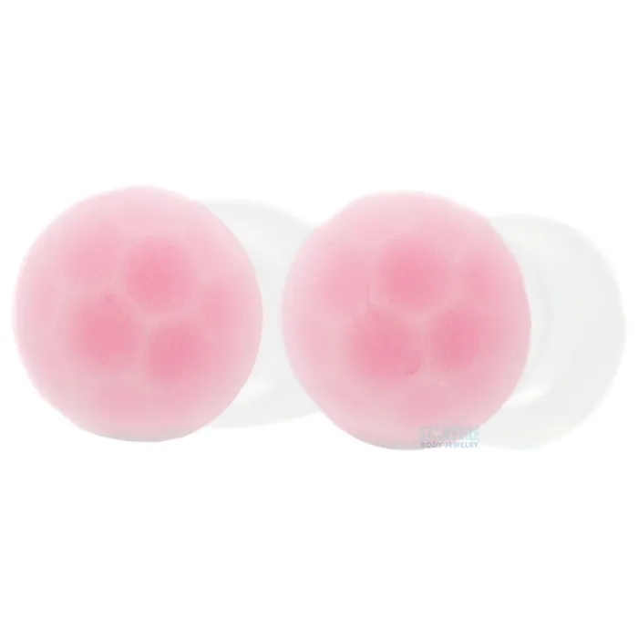 Martele Glass Color Front Plugs Pink Gorilla Glass Necklaces