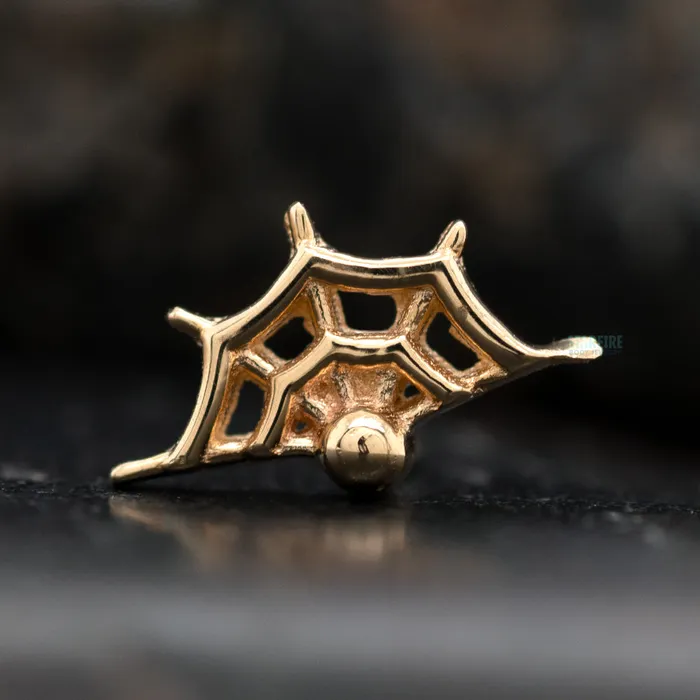 Mushroom Body Jewelry mushroom Earrings threadless Web End in Gold