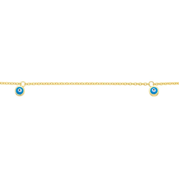 Necklaces Alexis Jae 14K Gold Evil Eye Anklet