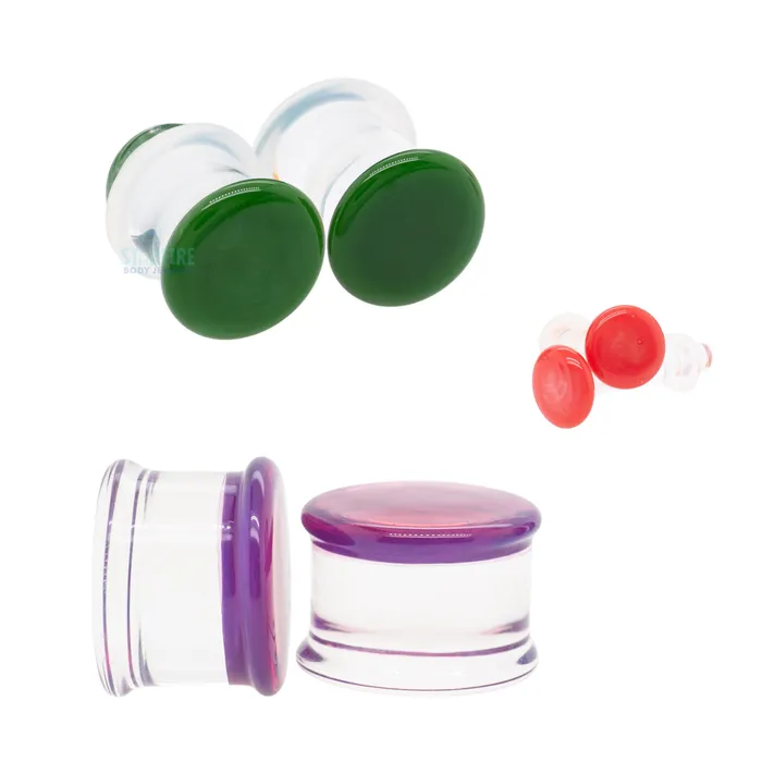 Necklaces Glasswear Studios Glass Colorfront Plugs Kryptonite Premium Color