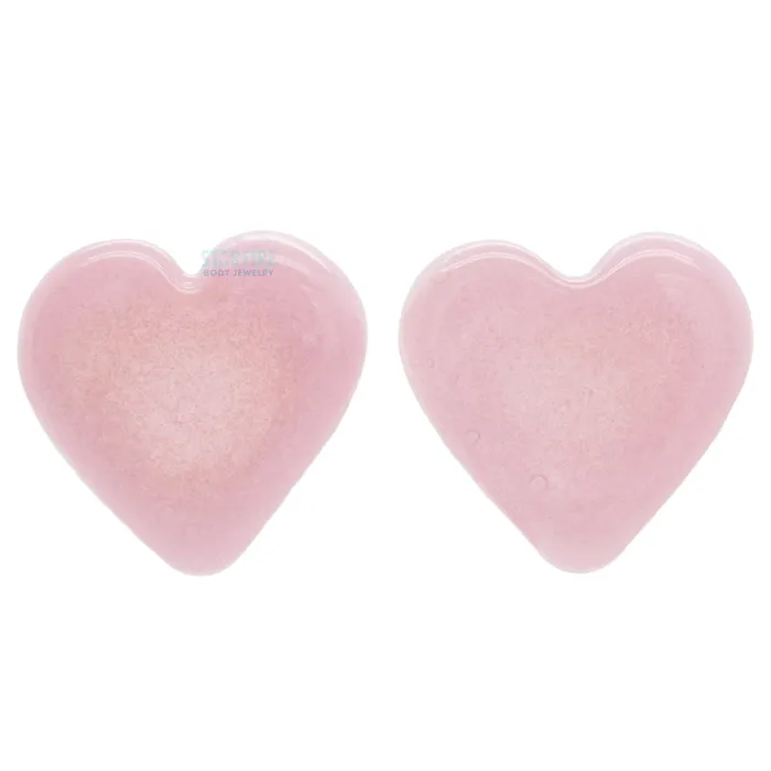 Necklaces Glasswear Studios Heart Glass Plugs