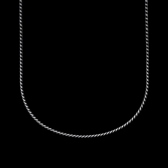 Necklaces LOUPN Rope Chain Necklace Sterling Silver 22 mm 195 Oxidized Polished Necklaces LOUPN Rope Chain Necklace Sterling Silver 22 mm 195 Oxidized Polished