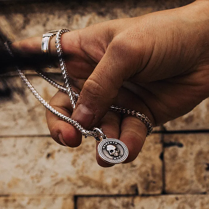 Necklaces Proclamation Jewelry Memento Mori Silver Skull Pendant