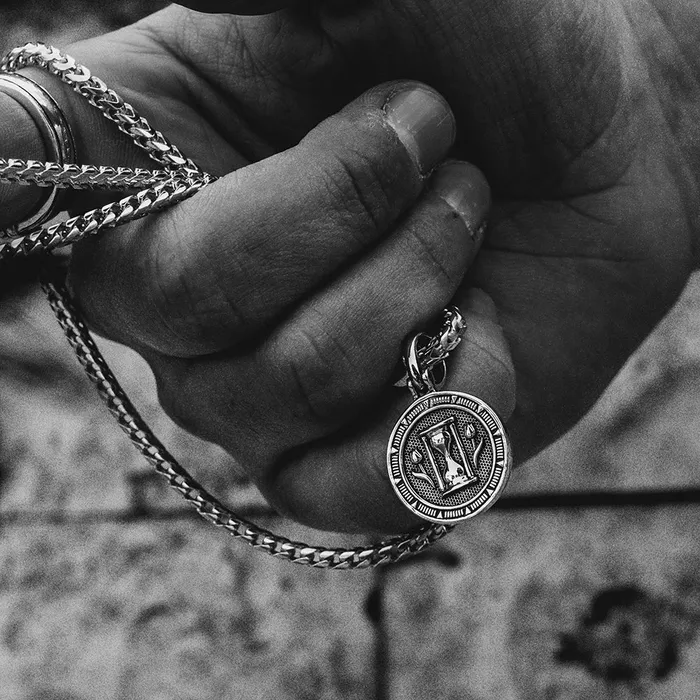 Necklaces Proclamation Jewelry Memento Mori Silver Skull Pendant