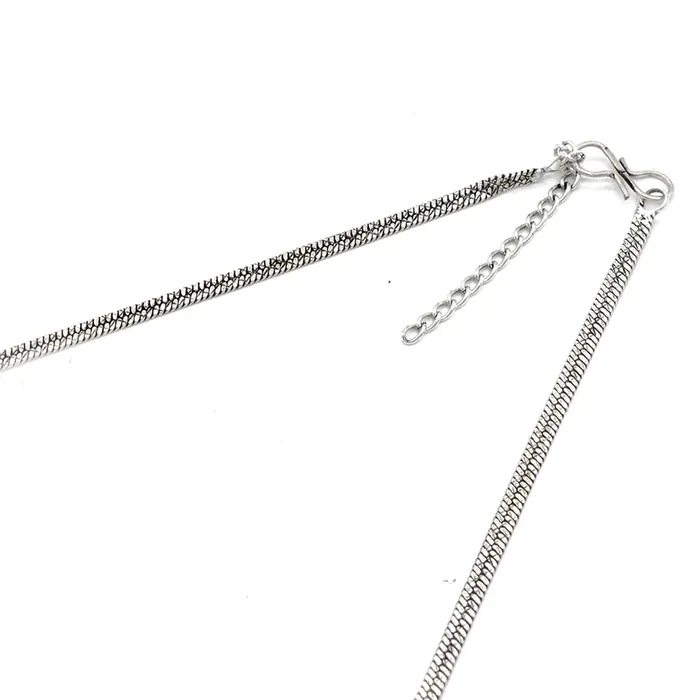 Necklaces Teejh Symmetric Multi colored Silver Necklace Set