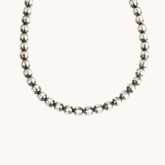 Necklaces Turquoise Skies Desert Blossom Grand Silver Pearls Necklace 7mm