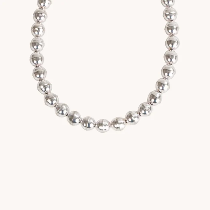 Necklaces Turquoise Skies Desert Blossom Grand Silver Pearls Necklace 7mm