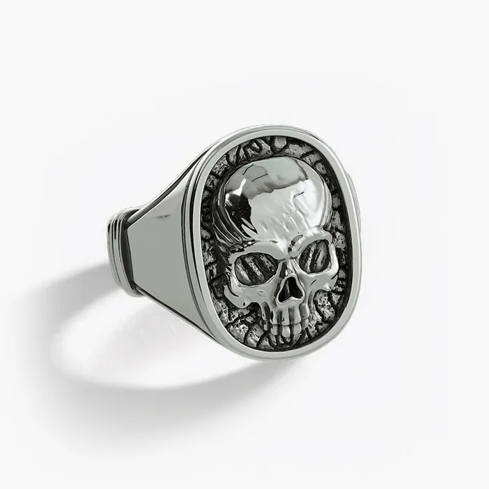 Proclamation Jewelry Rings Skull Silver Signet Ring