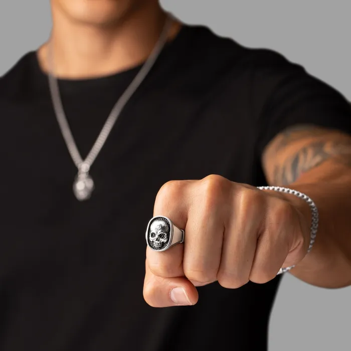 Proclamation Jewelry Rings Skull Silver Signet Ring