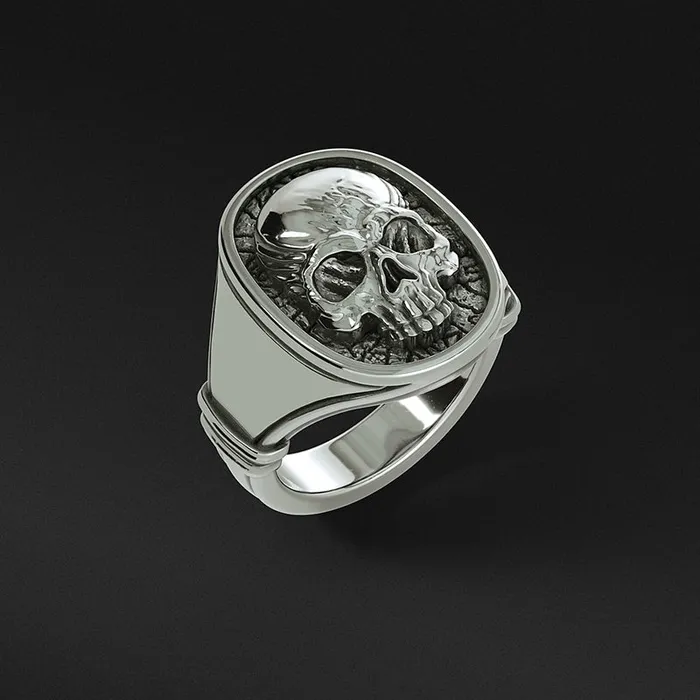 Proclamation Jewelry Rings Skull Silver Signet Ring