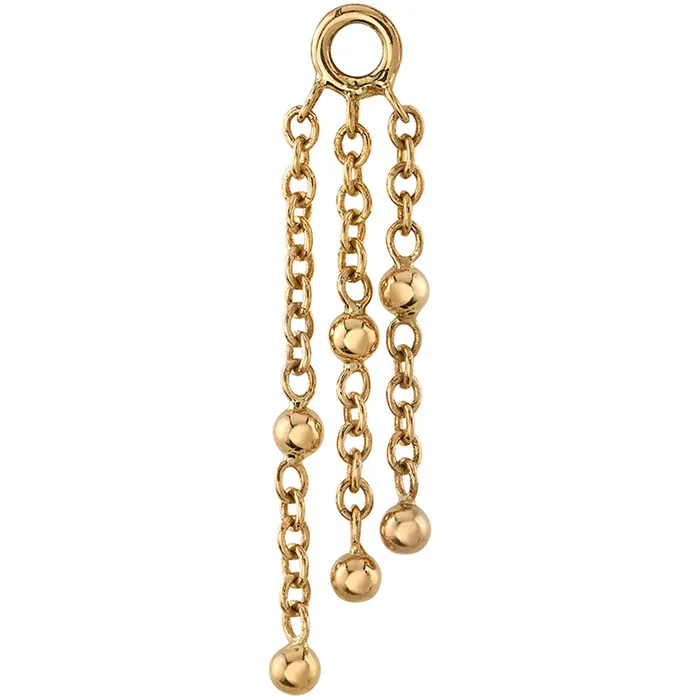 Raindrops Chain Charm in Gold Body Vision BVLA Earrings