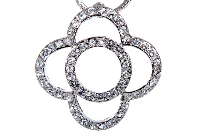Red Necklaces N7113 Swarovski Crystal Clover Rhodium Plated Pendant Necklace Red Necklaces N7113 Swarovski Crystal Clover Rhodium Plated Pendant Necklace