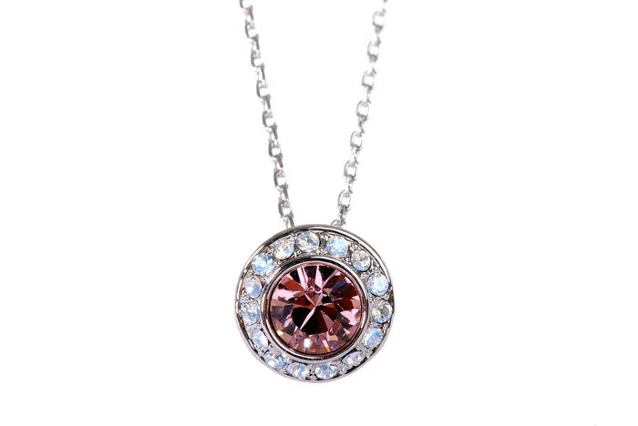 Red Necklaces N7189 Brilliant Round Rhodium Plated Swarovski Elements Crystal Pendant Necklace Red Necklaces N7189 Brilliant Round Rhodium Plated Swarovski Elements Crystal Pendant Necklace