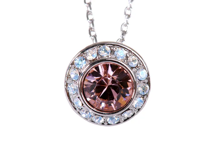 Red Necklaces N7189 Brilliant Round Rhodium Plated Swarovski Elements Crystal Pendant Necklace Red Necklaces N7189 Brilliant Round Rhodium Plated Swarovski Elements Crystal Pendant Necklace