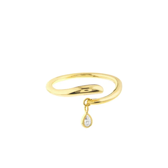 Rings Alexis Jae Gold Ring with Dangle Charm