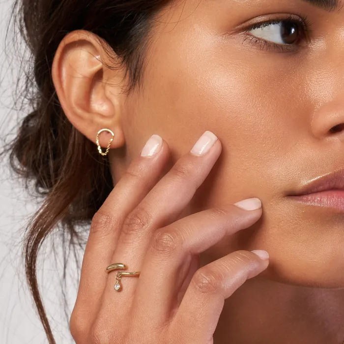 Rings Alexis Jae Gold Ring with Dangle Charm