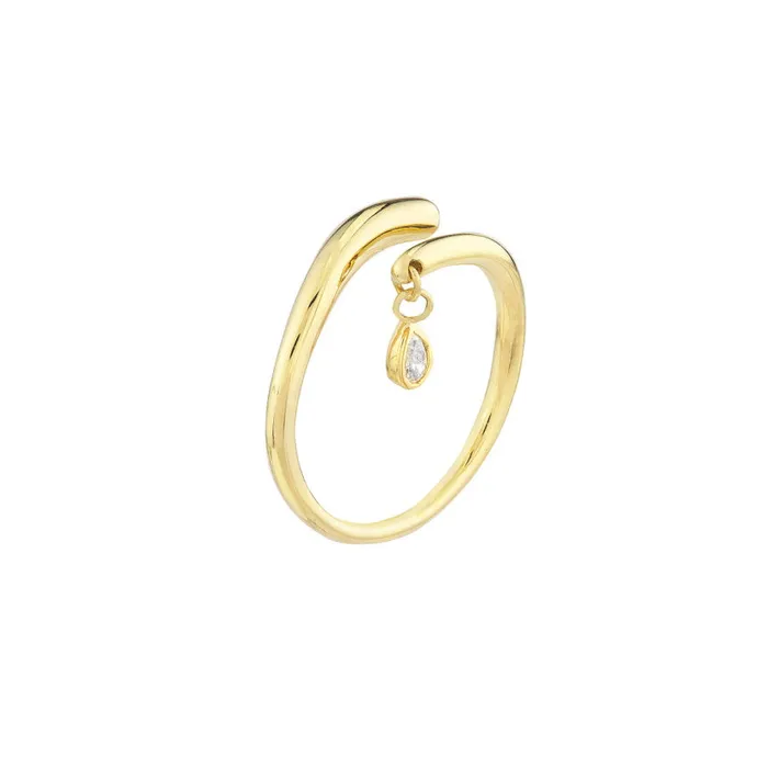 Rings Alexis Jae Gold Ring with Dangle Charm