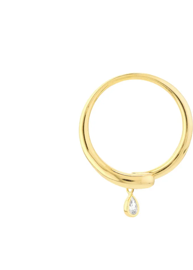 Rings Alexis Jae Gold Ring with Dangle Charm