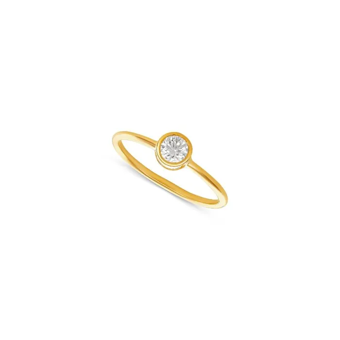 Rings Alexis Jae Thin Band Round Diamond Engagement Ring