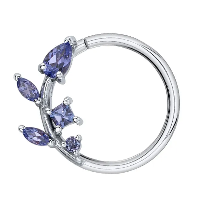 Rings Body Vision BVLA Jasmine Seam Ring in Gold with Tanzanite