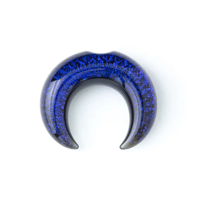 Rings Gorilla Glass Dichroic Glass Septum Pincher Blue Purple