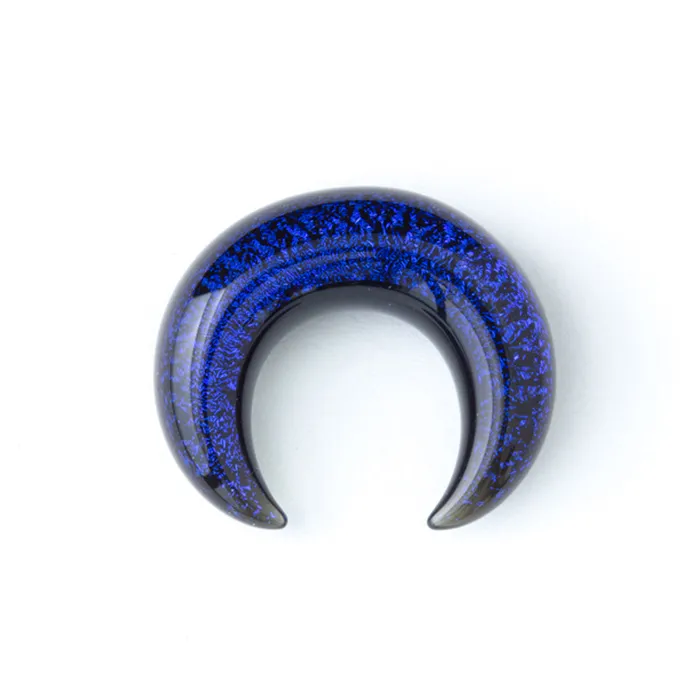 Rings Gorilla Glass Dichroic Glass Septum Pincher Blue Purple