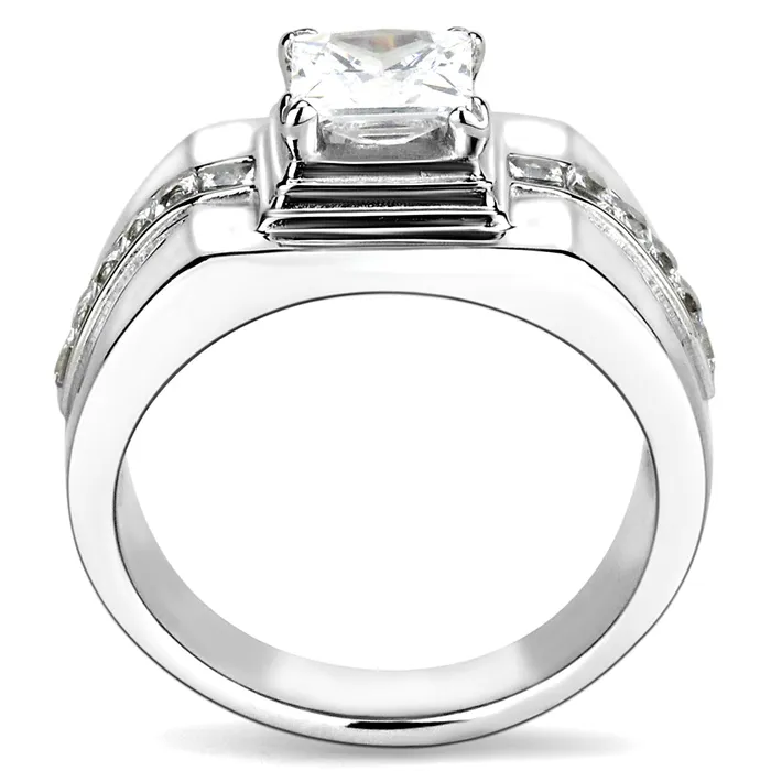 Rings Green CJE3011 Wholesale Mens Clear Square AAA Grade CZ Ring Rings Green CJE3011 Wholesale Mens Clear Square AAA Grade CZ Ring