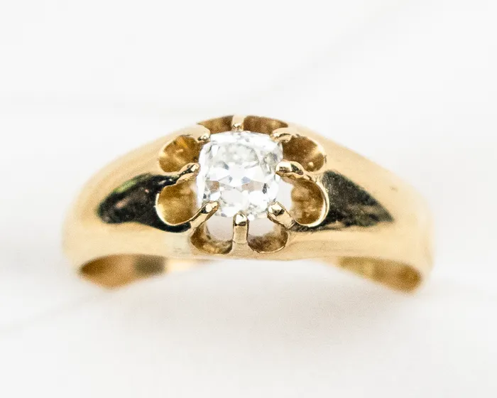 Rings Isadoras A Victorian Buttercup Diamond Solitaire