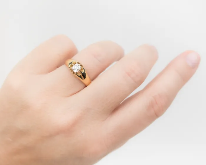 Rings Isadoras A Victorian Buttercup Diamond Solitaire