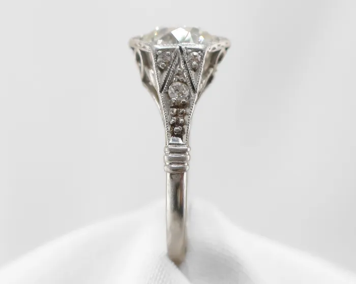 Rings Isadoras C Art Deco Hexagonal Diamond Ring